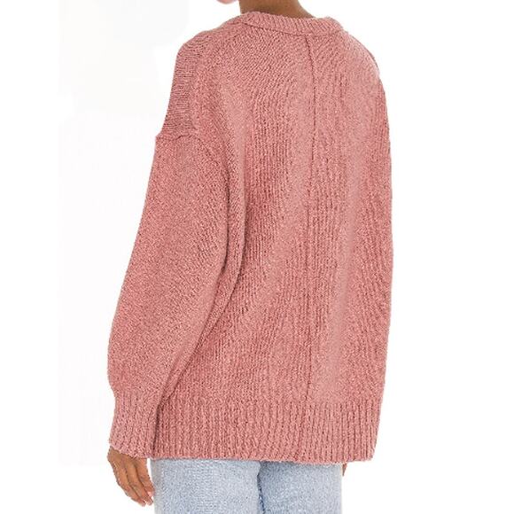 Free People SZ S Brookside Tunic Sweater Alpine Rose Oversized OB1153857 $128 - Picture 2 of 10